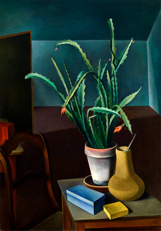 Alexander Kanoldt - Kaktus-Stillleben - G 14222 - Lenbachhaus