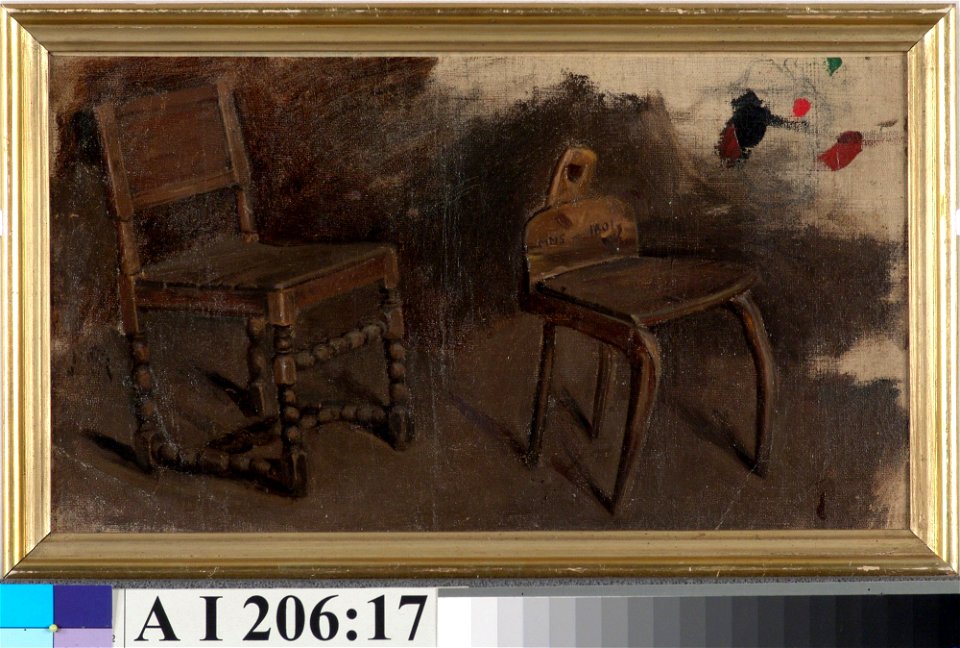 Karl Emanuel Jansson - Kaksi tuolia, luonnos - A I 206-17 - Finnish National Gallery