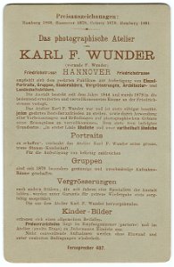 Karl F. Wunder KAB Augenblicks-Bilder 1889 Hannoverscher Ruder-Club von 1880 mit Manfred Osterhagen. Rückseite. Free illustration for personal and commercial use.