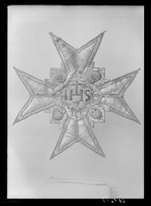 Kappkraschan för riddare av Serafimerorden, Sverige, ca 1760-1770 - Livrustkammaren - 9007