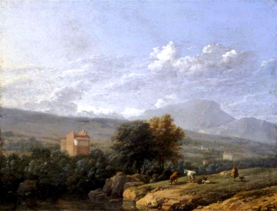 Karel Dujardin - Zuidelijk landschap met vee - 1099 - Fitzwilliam Museum