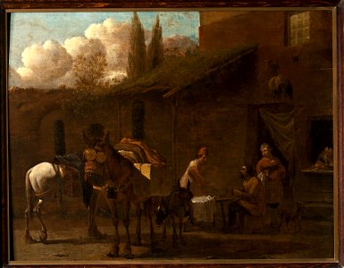 Karel Dujardin - In front of an inn - M.Ob.2735 MNW - National Museum in Warsaw