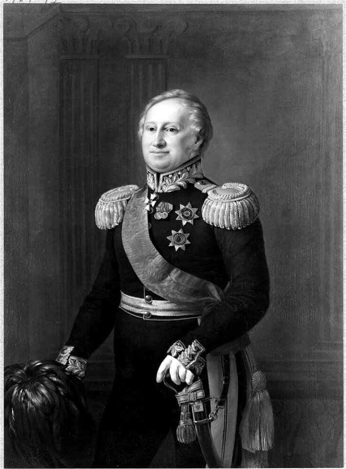 Karl Baumbach - August (1783-1853), grand duke of Oldenburg, married to 1. Adelheide of Anhalt-Bernburg-Schaumburg-H - NMGrh 2508 - Nationalmuseum