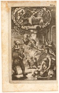 Karel VI, koning van Frankrijk, vat vlam op een gemaskerd feest, objectnr A 42172