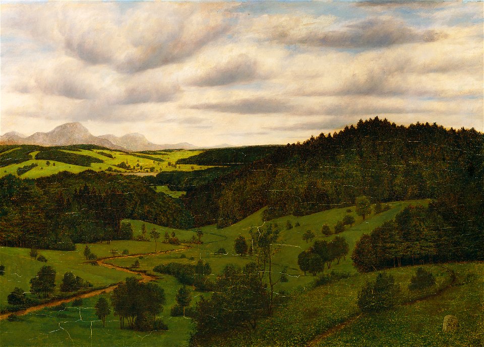 Karl Haider - Oberbayrische Landschaft bei Schliersee mit dem Wendelstein - 3707 - Österreichische Galerie Belvedere