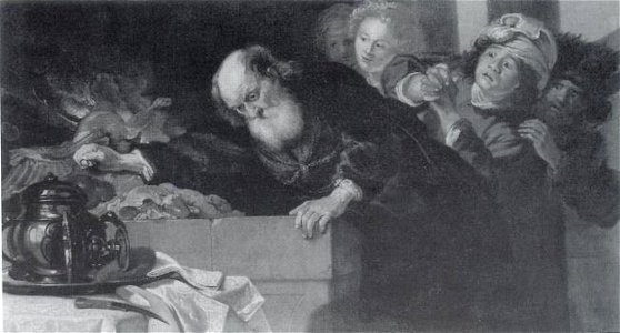 Karel van Mander (III) en atelier van Karel van Mander (III) - Kalasiris onderzoekt de ingewanden van het offerdier en vindt een ring, het losgeld voor de vrijlati - GK 1172 - Museumslandschaft Hessen Kassel