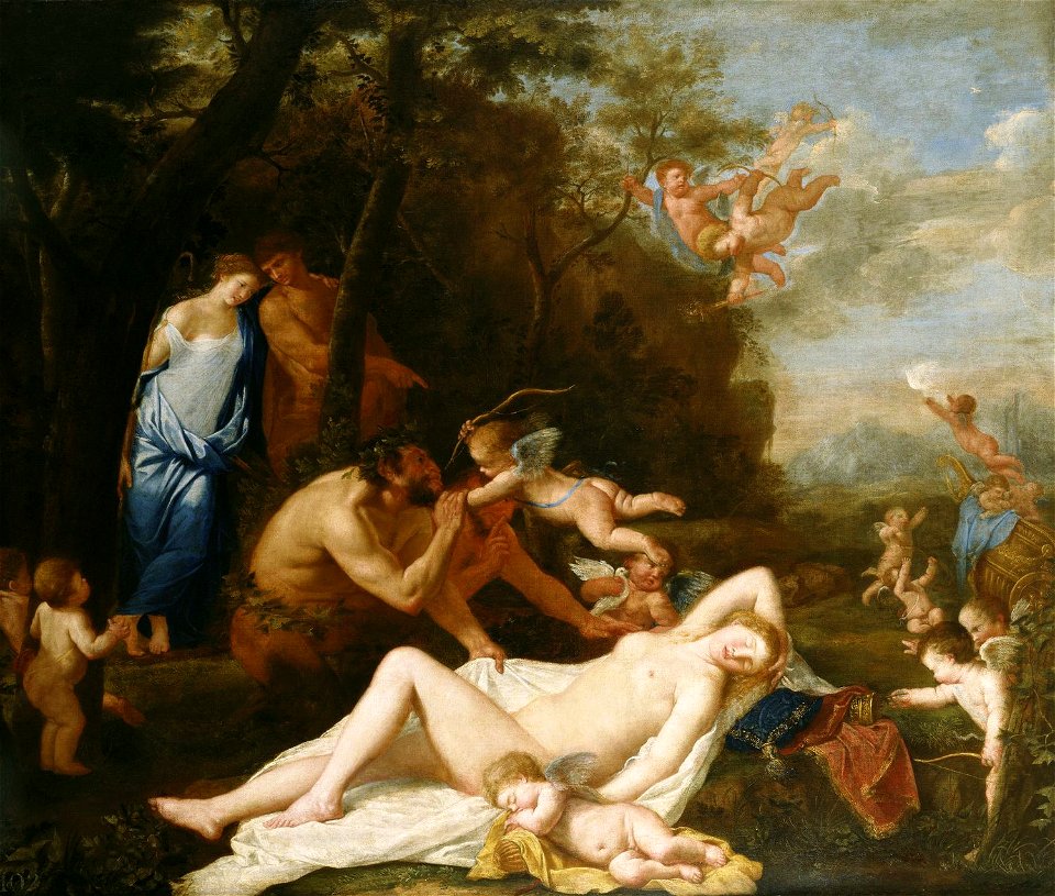 Karel Philips Spierincks - Venus Sleeping, with Satyrs and Cupids