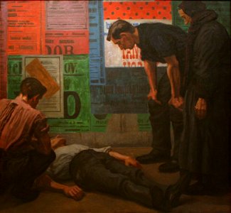 Karel Myslbek - Accident at the Building Site