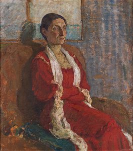 Karl Isakson - Portrait of Mrs. Bertha Brandstrup - KMS3143 - Statens Museum for Kunst