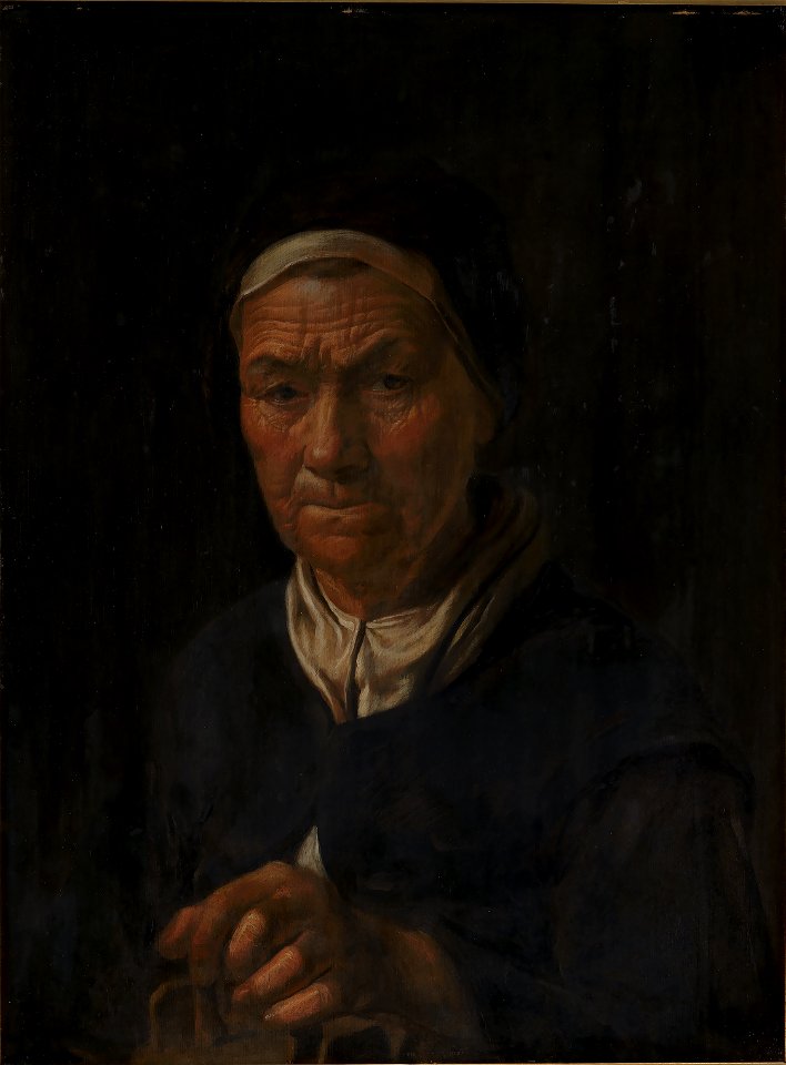 Karel van III Mander - Portrait of an Old Woman, Wife of Christian Jacobsen Drakenberg, née Bagge (^) - KMS1381 - Statens Museum for Kunst