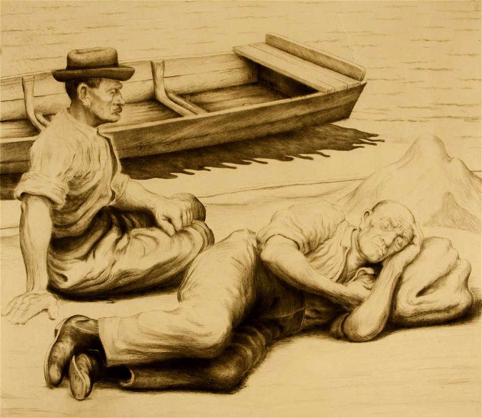 Karel Myslbek Rastende Arbeiter
