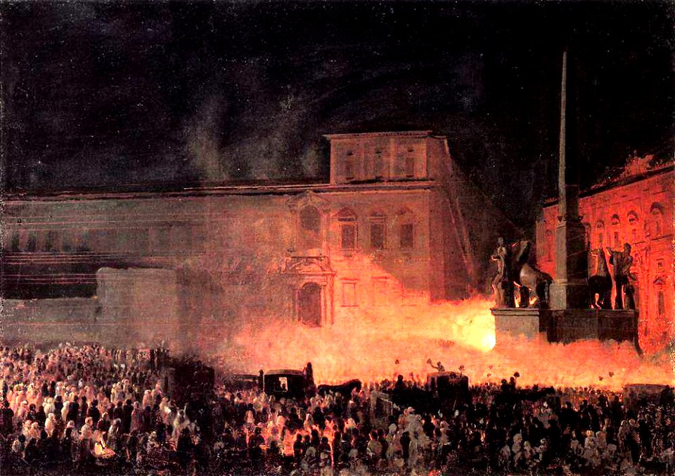 Karl Brullov 1850 Political demonstration in Rome in 1846