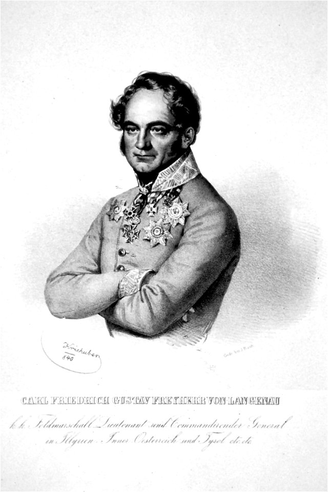 Karl Friedrich Gustav von Langenau Litho