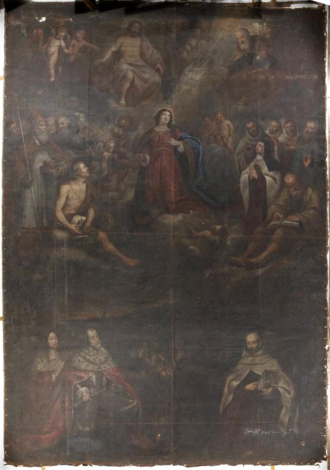 Karl Nicolaus Pfleger - Kurfürst Maximilian I. von Bayern empfiehlt sich vor der Schlacht am Weißen Berg dem Schutz der Gott - 3756 - Bavarian State Painting Collections