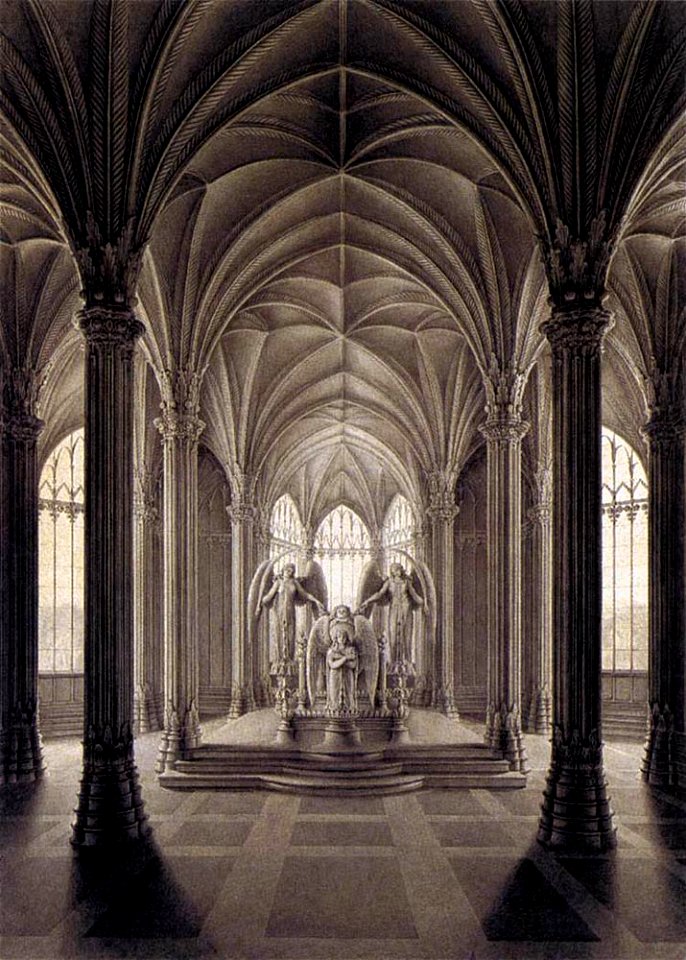 Karl Friedrich Schinkel - Study For A Monument To Queen Louise