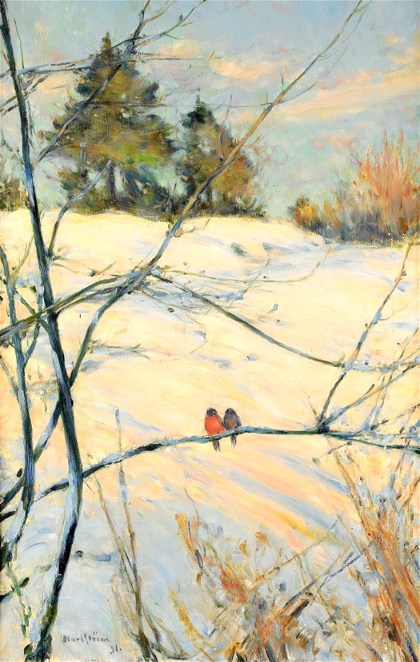Karl Nordström-Vinterbild från Skansen