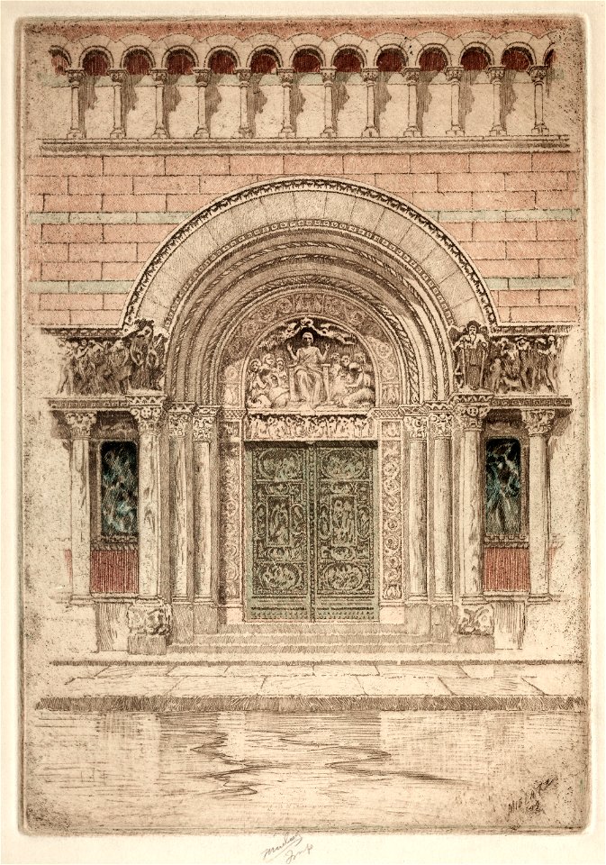 Karl Friedrich Wilhelm Mielatz (American, 1864-1919) - Door of St. Bartholomew - 1981.161 - Cleveland Museum of Art