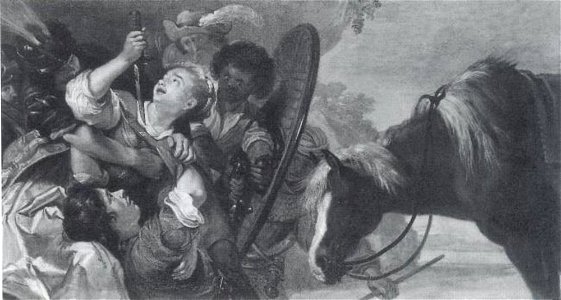 Karel van Mander (III) en atelier van Karel van Mander (III) - Thyamis neemt Chariklea en Theagenes gevangen (Heliodorus, Aethiopica) - GK 1170 - Museumslandschaft Hessen Kassel