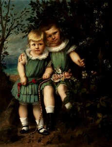 Karl Brünner Doppelbildnis zweier Kinder
