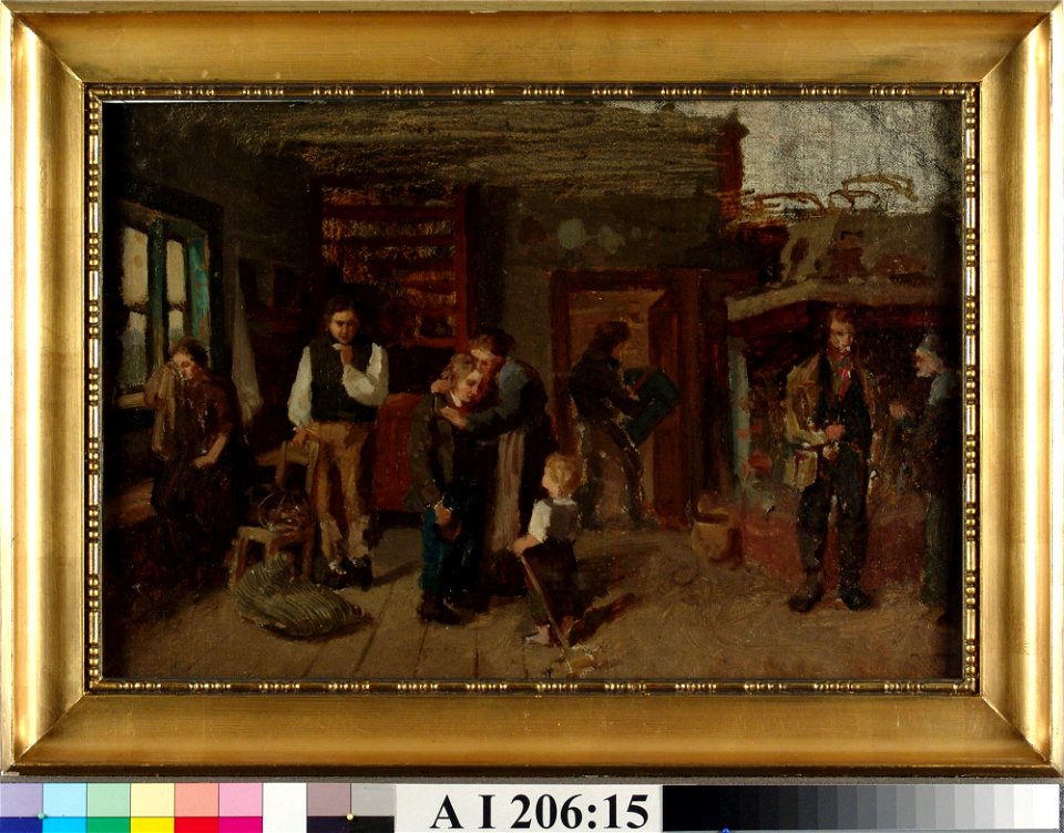 Karl Emanuel Jansson - Merimiespojan jäähyväiset, luonnos - A I 206-15 - Finnish National Gallery