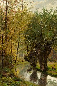 Karl Christian Wymann-Mory Bachlauf mit Weiden