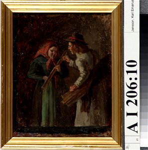 Karl Emanuel Jansson - Taalalainen kulkukauppias, luonnos - A I 206-10 - Finnish National Gallery