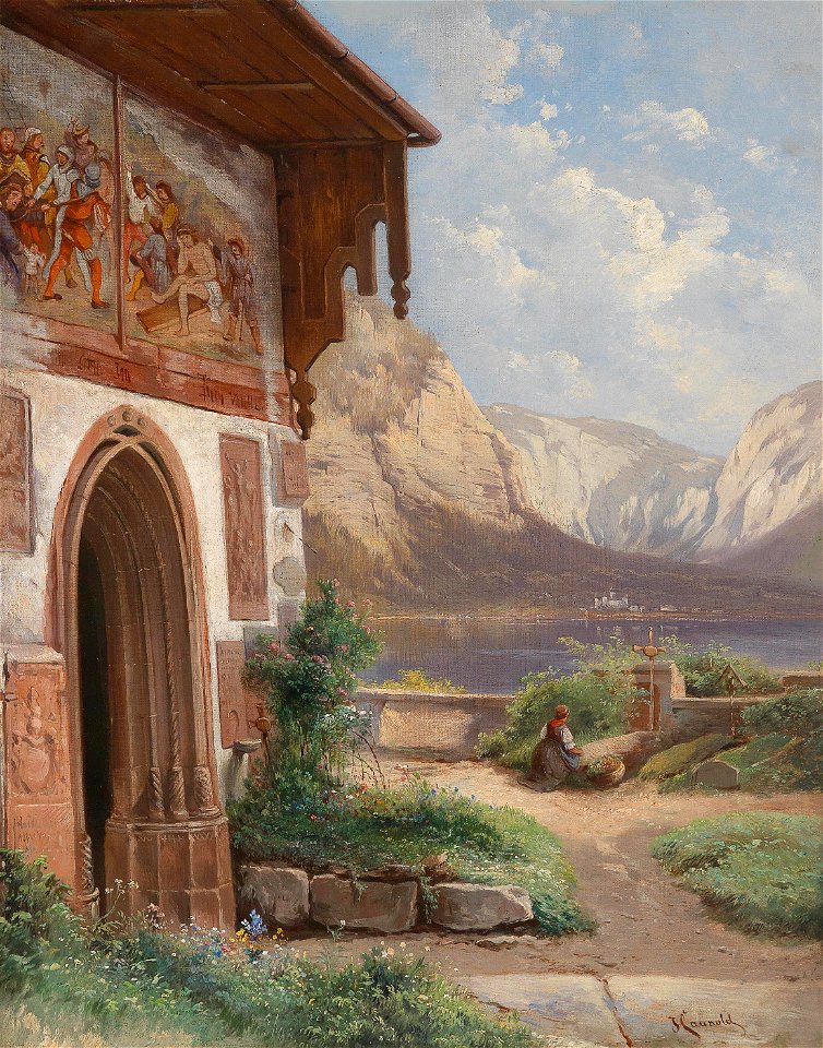 Karl Haunold Blick auf den Hallstätter Friedhof