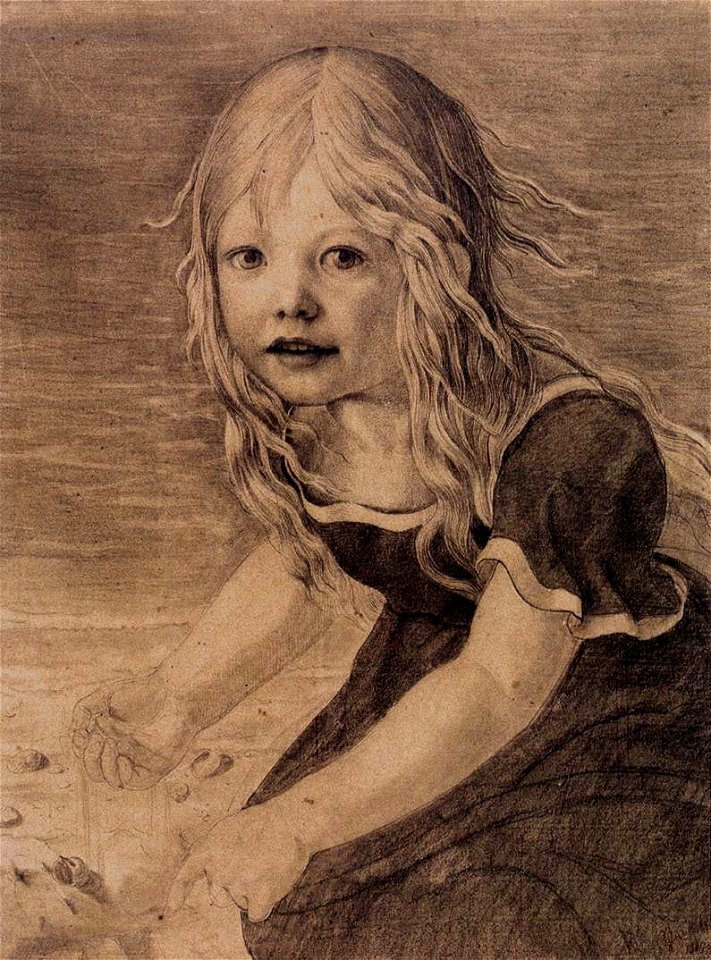 Karl Friedrich Schinkel - Portrait of the Artist's Daughter, Marie - WGA21004
