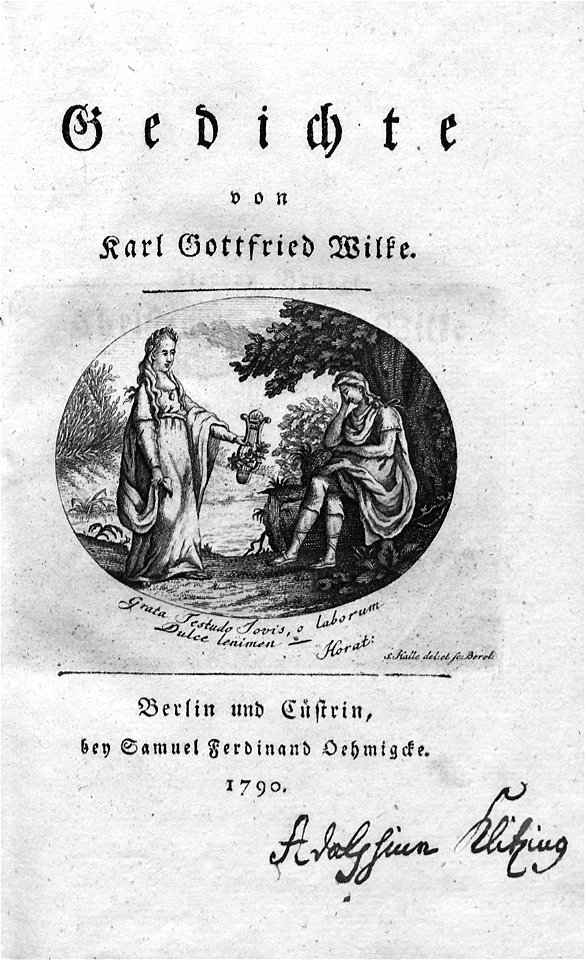 Karl Gottfried Wilke Gedichte