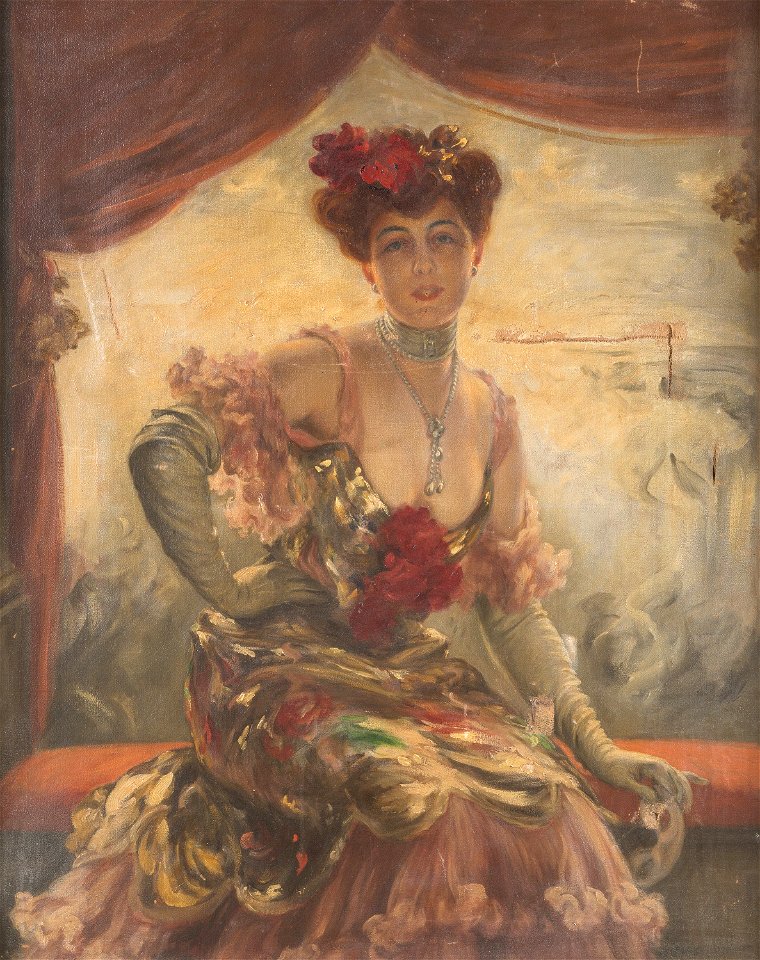 Karl Gampenrieder Dame in der Opernloge