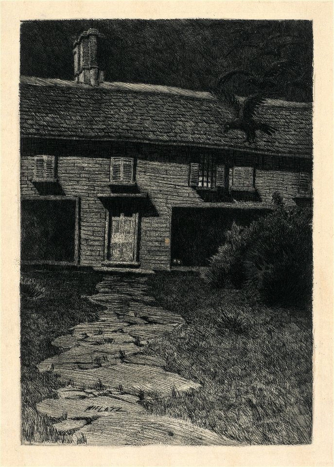 Karl Friedrich Wilhelm Mielatz (American, 1864-1919) - The Witch's House in Salem - 2014.111 - Cleveland Museum of Art