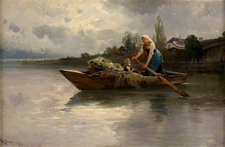 Karl Raupp Gemüseboot auf dem Chiemsee 1867