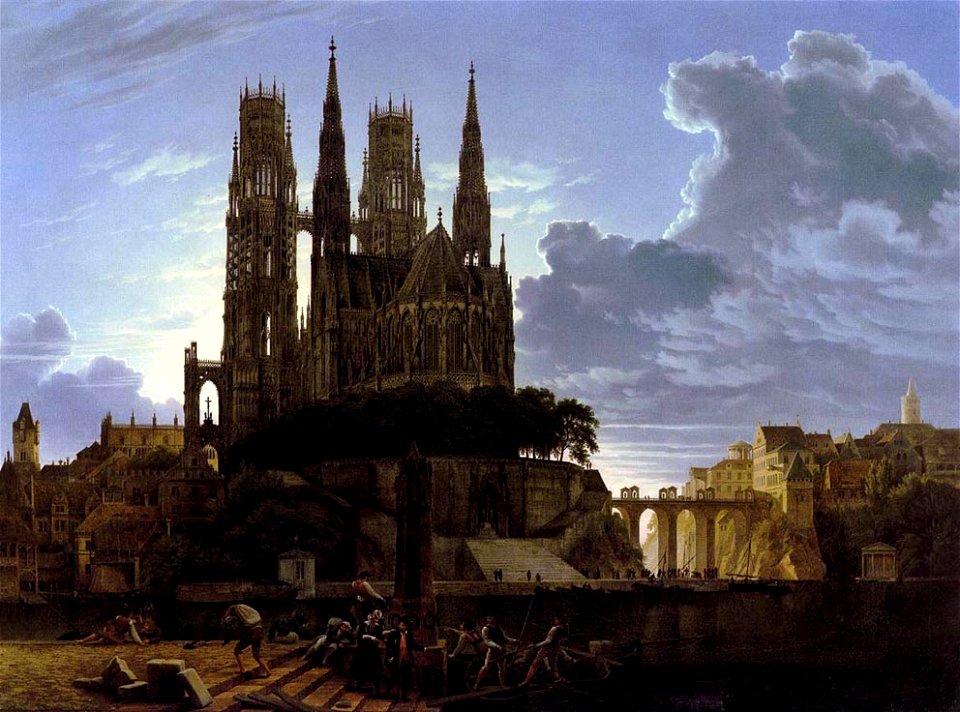 Karl Friedrich Schinkel - Medieval Town By Water