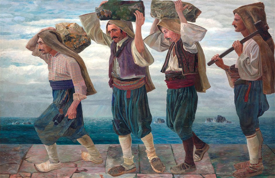 Karl Mediz - Die Steinträger von Ragusa - 7243 - Österreichische Galerie Belvedere
