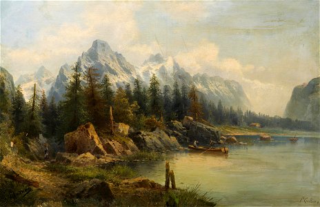 Karl Kaufmann - Alpine Landscape. Free illustration for personal and commercial use.