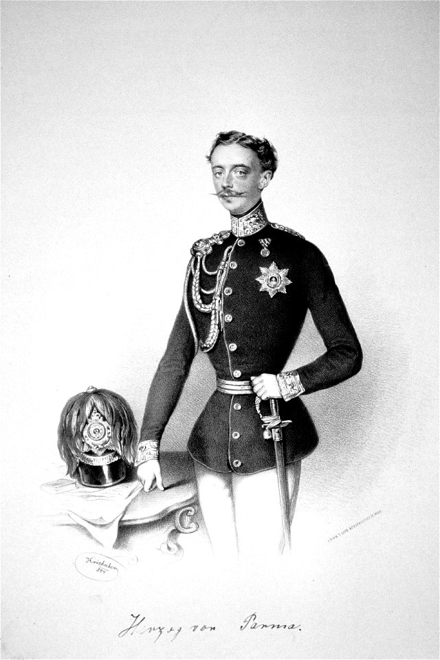 Karl III. von Parma Litho 02
