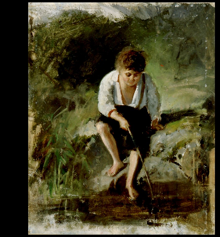 Karl Emanuel Jansson - Onkiva poika, harjoitelma - A I 206-5 - Finnish National Gallery
