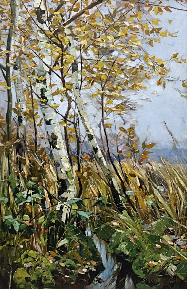 Karl Hagemeister - Birkenwäldchen im Herbst - BG-M 12088-14 - Berlinische Galerie