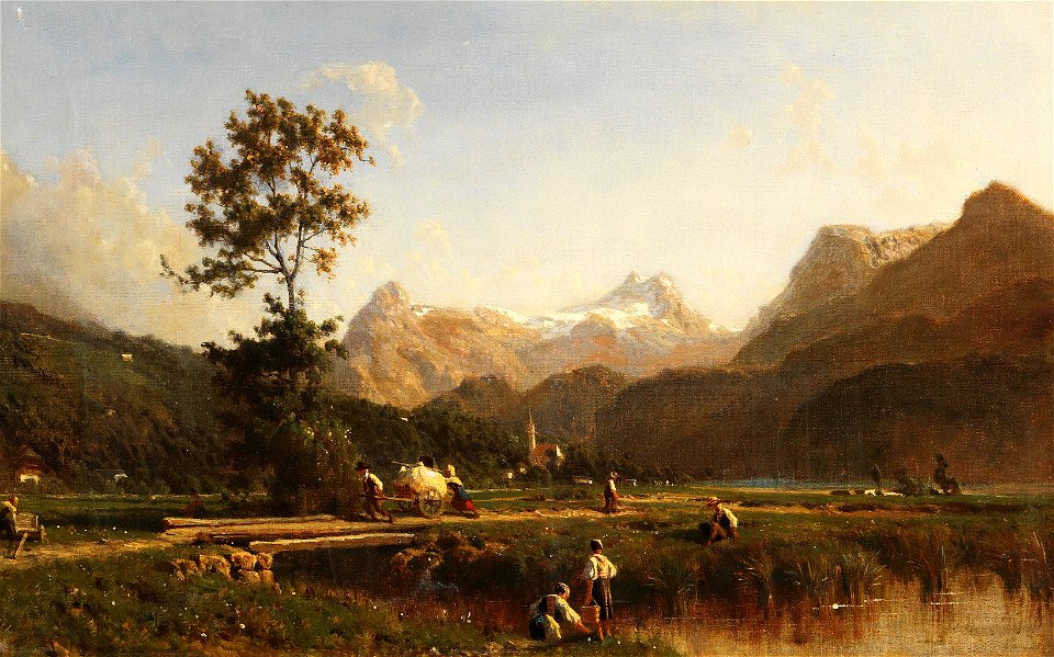 Karl Girardet Schweizer Alpenlandschaft