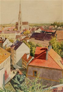 Karl Hayd Blick auf Linz 1926
