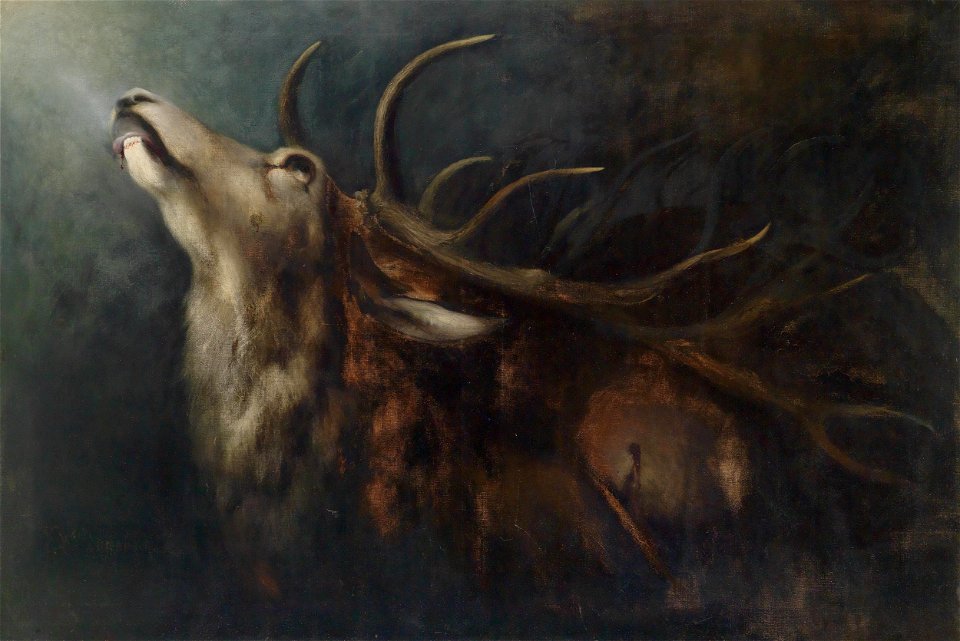 Karl Wilhelm Diefenbach Sterbender Hirsch