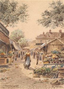 Karl Wenzel Zajicek Motiv am Naschmarkt
