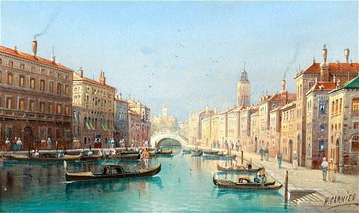 Karl Kaufmann - Venetian Scene III. Free illustration for personal and commercial use.