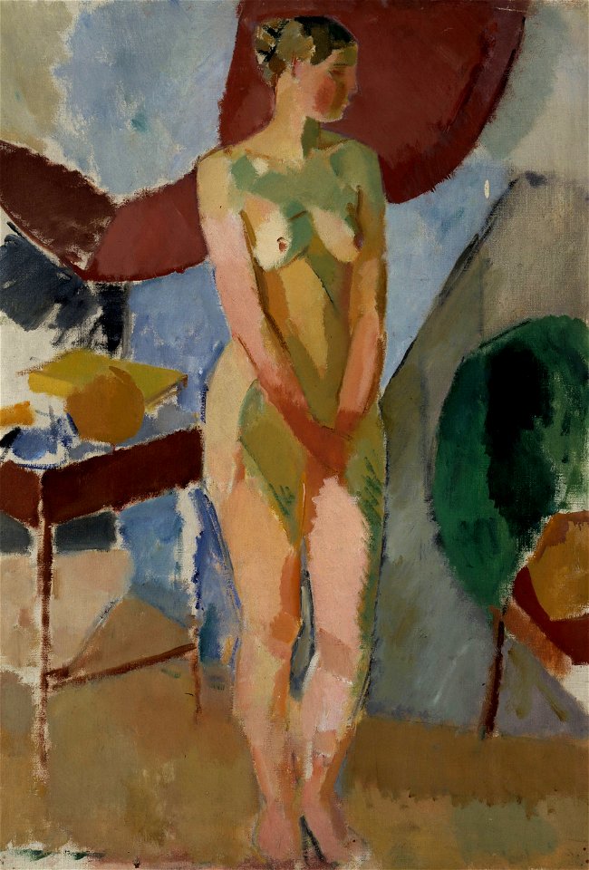 Karl Isakson - Standing Female Nude - A II 1493 - Finnish National Gallery