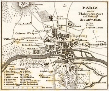 Karl Spruner von Merz, Paris unter Philipp August am Anfange des XIIten Jhdts, 1854 - David Rumsey