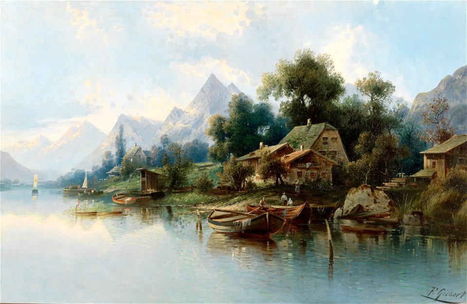 Karl Kaufmann - Large Mountain Lake