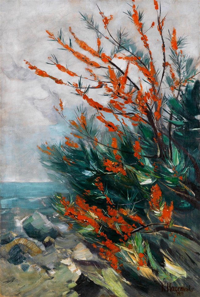 Karl Hagemeister Sanddornstrauch an der Meeresküste 1914