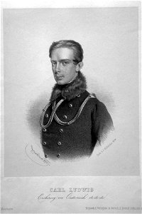 Karl Ludwig von Österreich Litho. Free illustration for personal and commercial use.