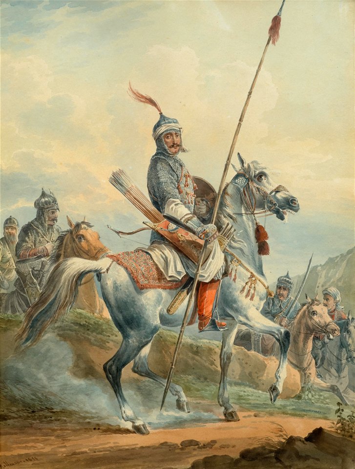 Karl Kollmann Orientalische Krieger zu Pferd 1828