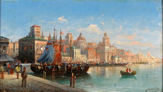 Karl Kaufmann - Naples Scene. Free illustration for personal and commercial use.